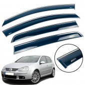 Дефлектор вікна для Volkswagen Golf-5 2004-2008 HB з нерж. хром полоскою